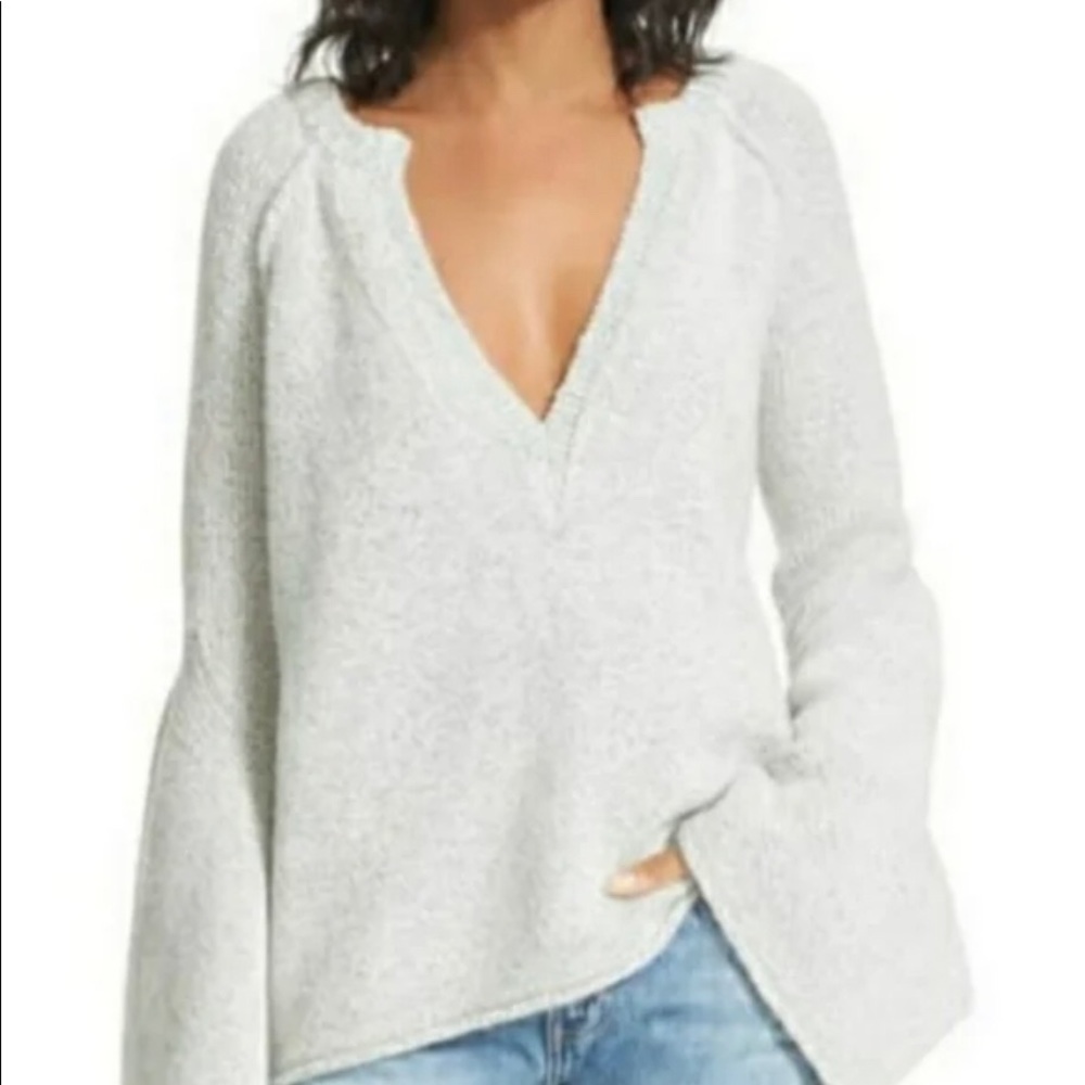 Free People Lovely Lines Bell-Sleeve Sweater